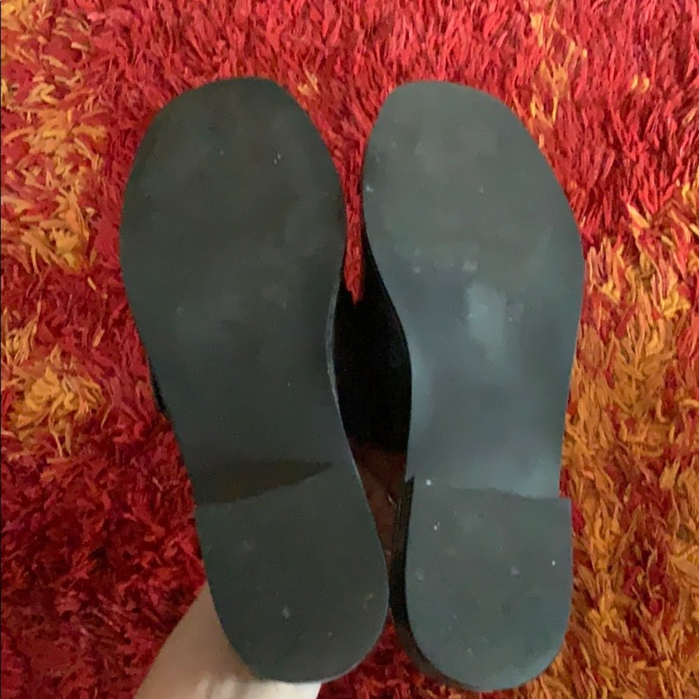 Zara black‎ leather toe sandals with buckle - Picture 6 of 7
